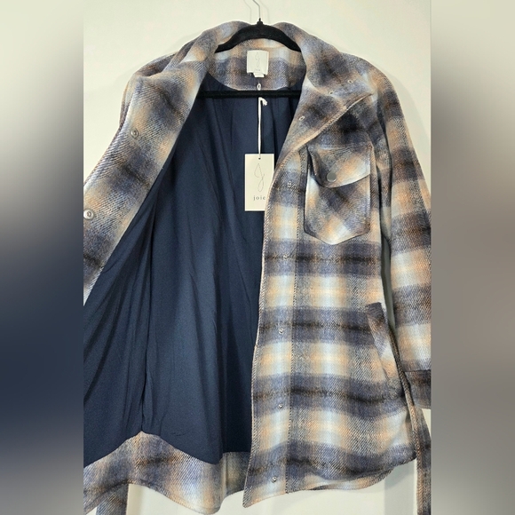 JOIE PLAID WOOL BLEND JACKET. - Picture 4 of 9